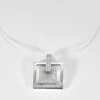 Pendentif en or blanc et diamants