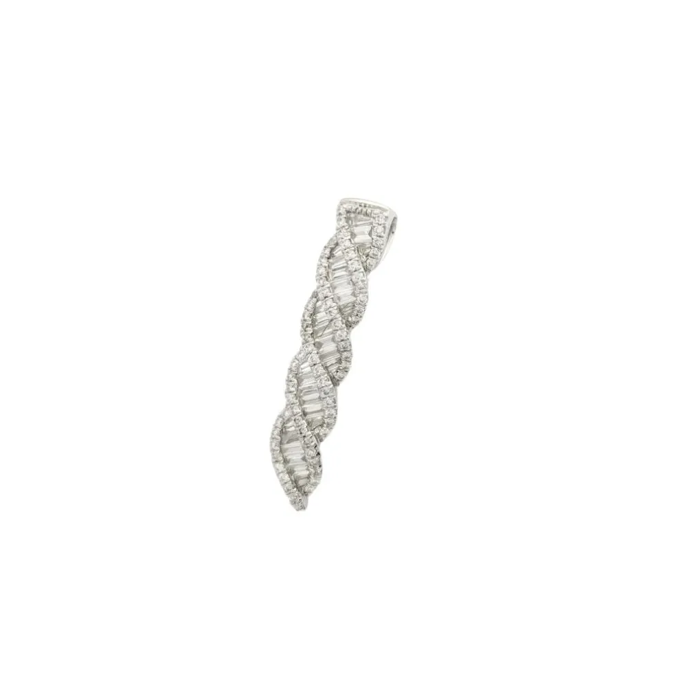 Pendentif en or blanc et diamants