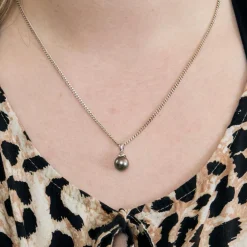 Pendentif en or blanc et perle de Tahiti