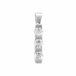 Pendentif en or blanc 18K (750 Millièmes) avec diamants en chute.