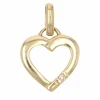 Pendentif en or diamant coeur