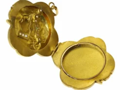 Pendentif en or et émeraude