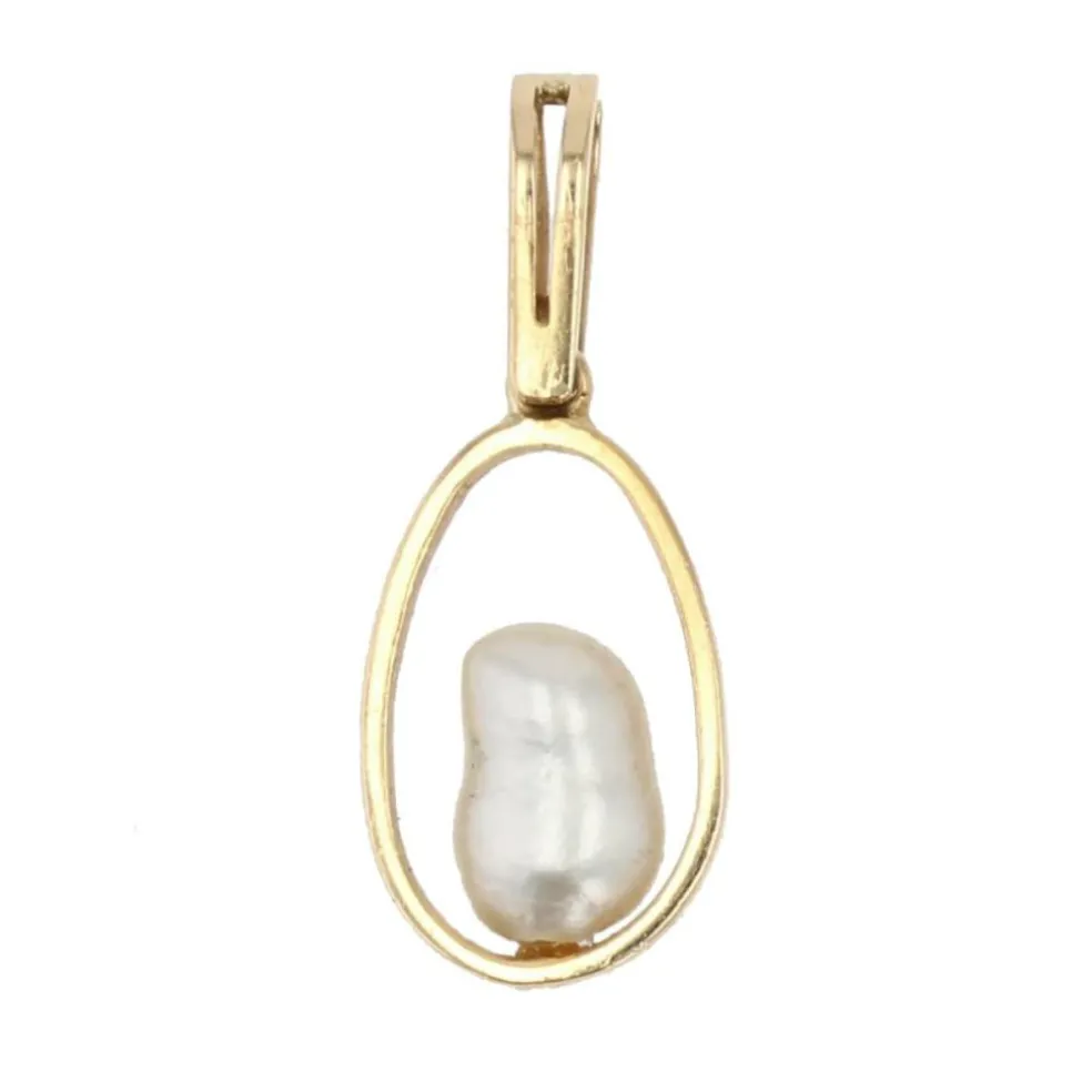 Pendentif en or et sa perle baroque