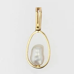 Pendentif en or et sa perle baroque