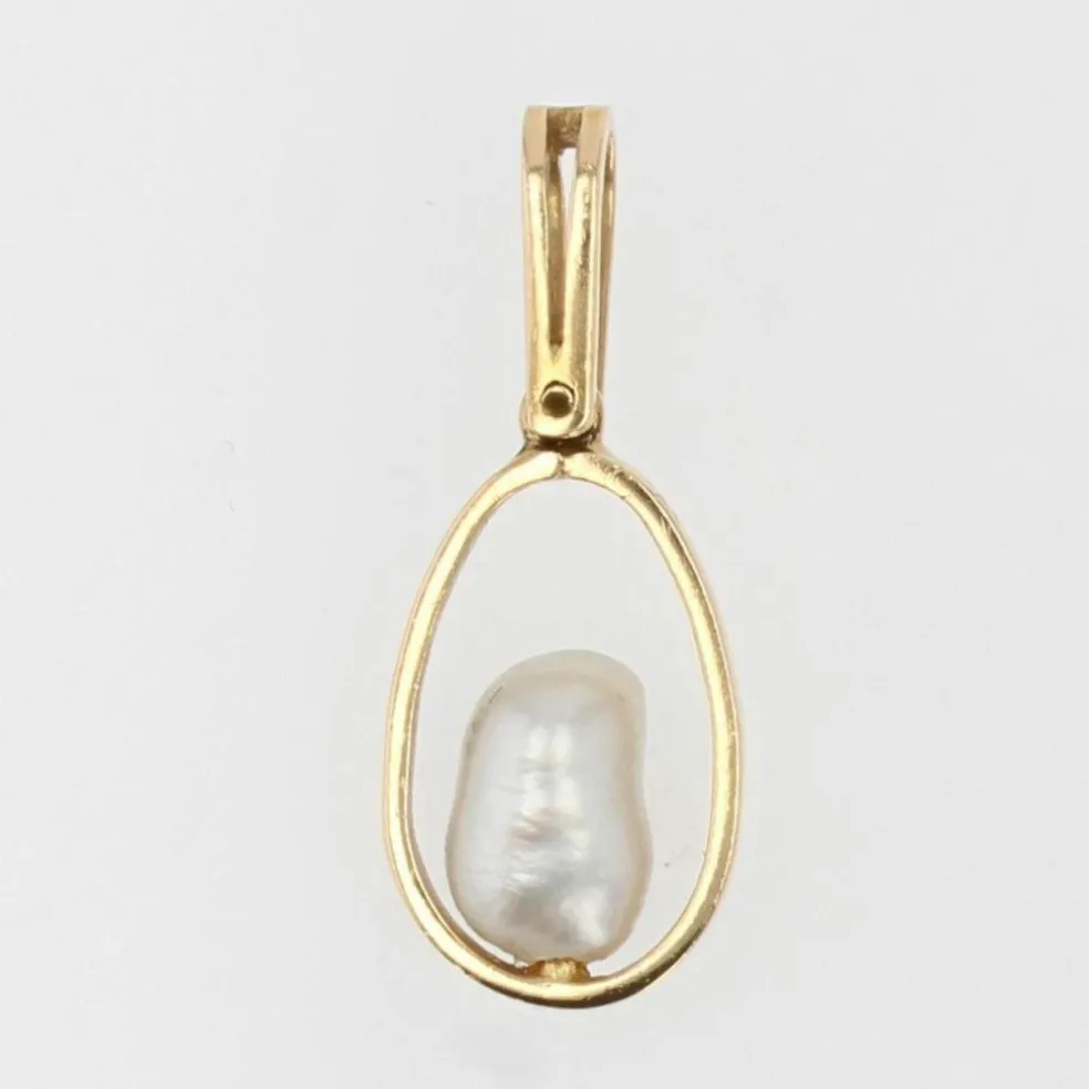Pendentif en or et sa perle baroque