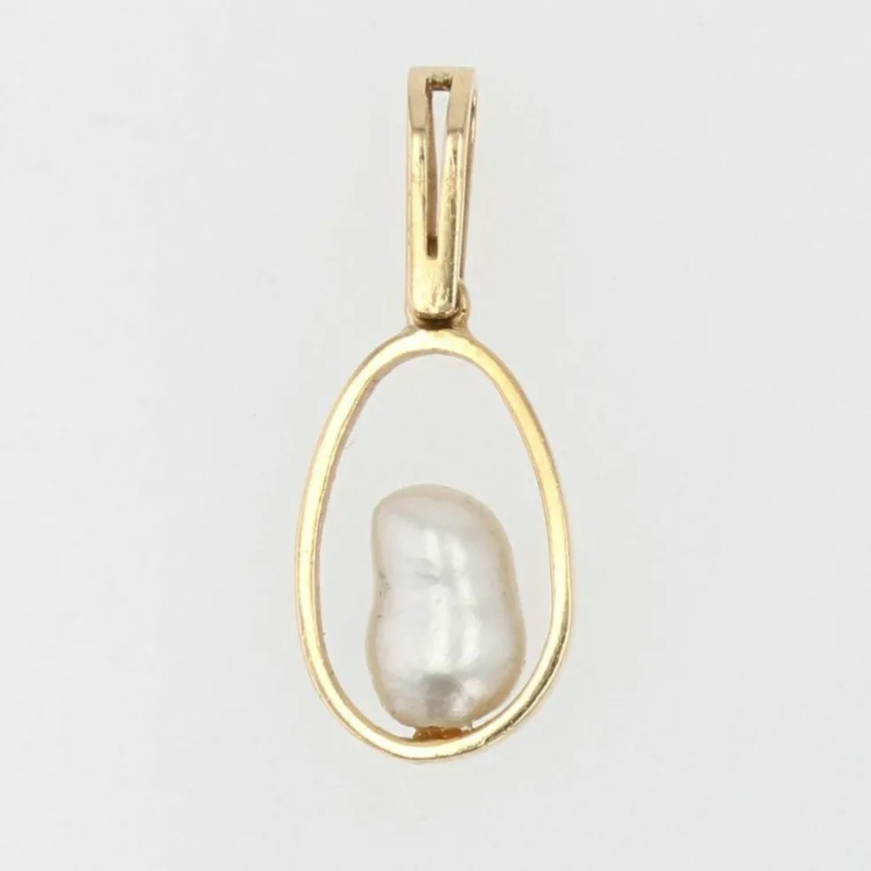 Pendentif en or et sa perle baroque