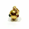 Pendentif en or forme boule avec rubis émeraude saphir