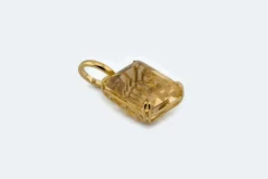 Pendentif en or jaune avec topaze citrine