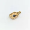 Pendentif en or jaune diamants et saphir