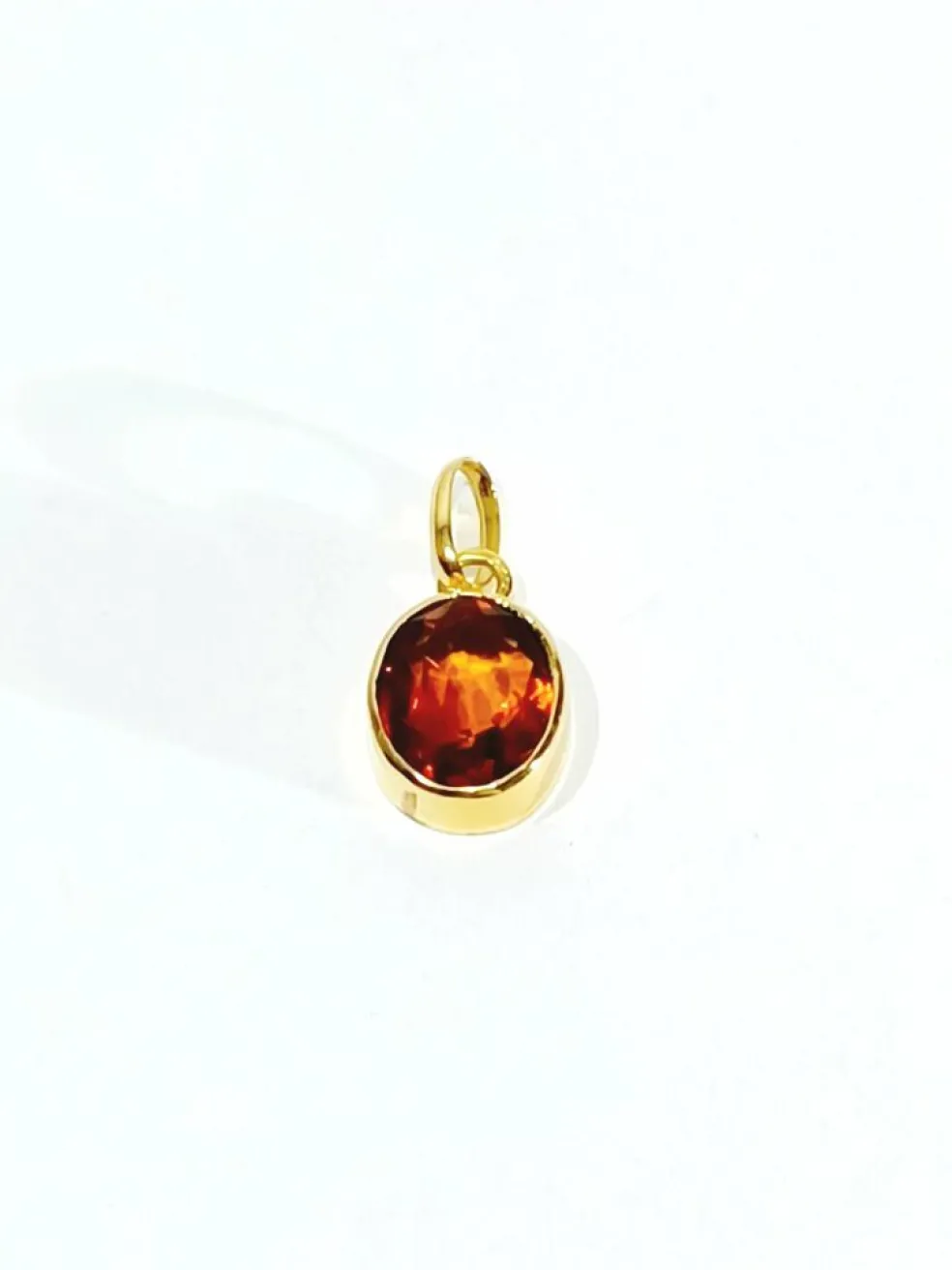 Pendentif en or jaune et citrine