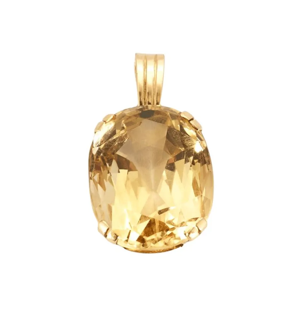Pendentif en or jaune et citrine