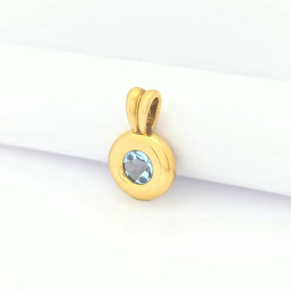 Pendentif en or jaune et Topaze
