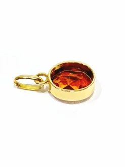 Pendentif en or jaune et citrine