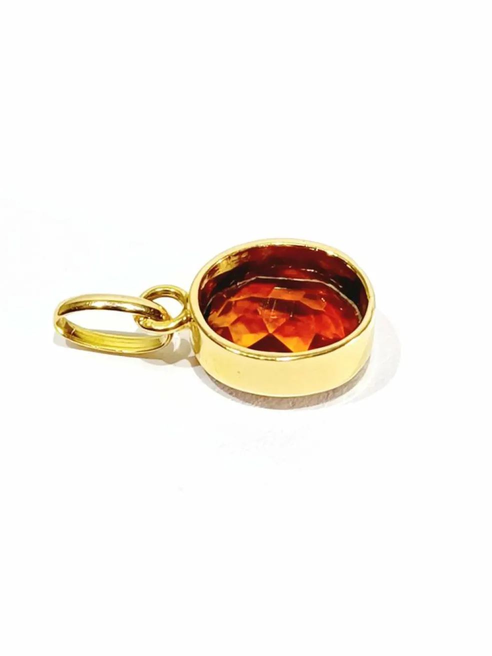 Pendentif en or jaune et citrine