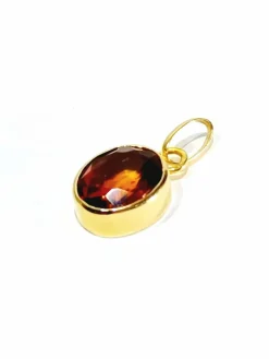Pendentif en or jaune et citrine