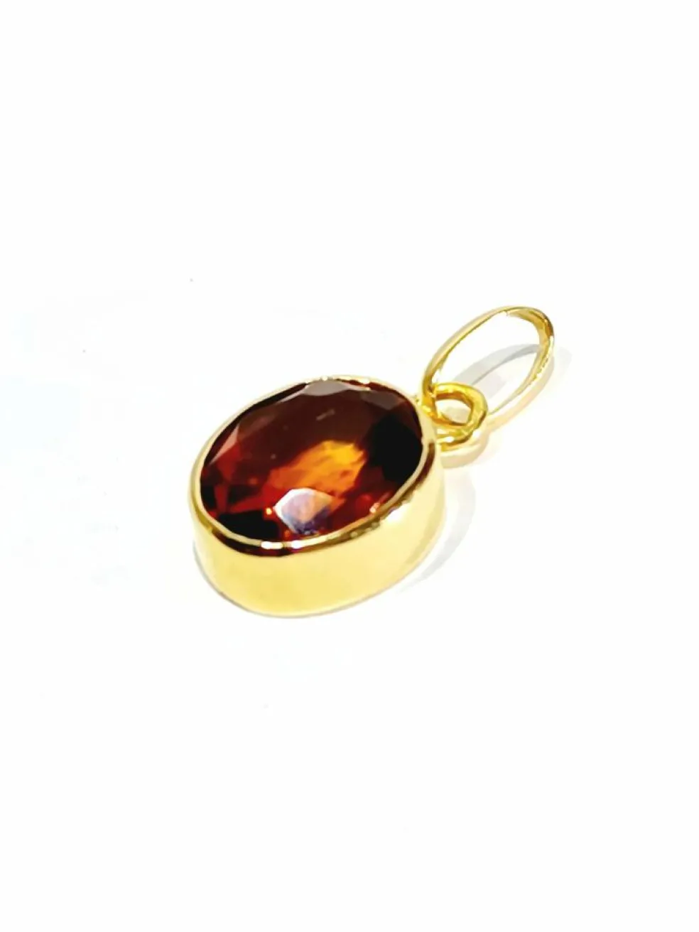 Pendentif en or jaune et citrine