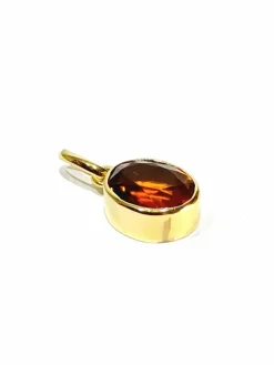Pendentif en or jaune et citrine