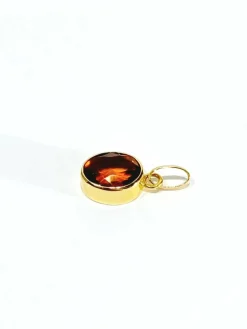 Pendentif en or jaune et citrine