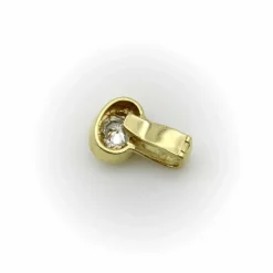 Pendentif en or jaune et diamant de 1 carat des années 1980