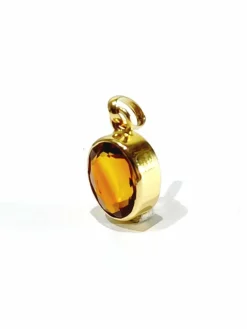 Pendentif en or jaune et citrine