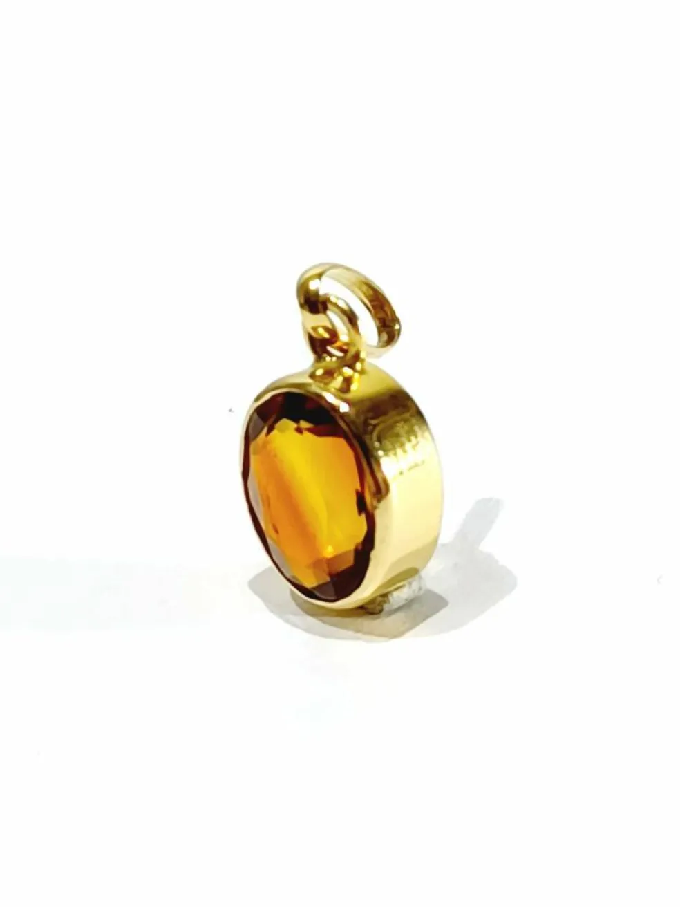 Pendentif en or jaune et citrine