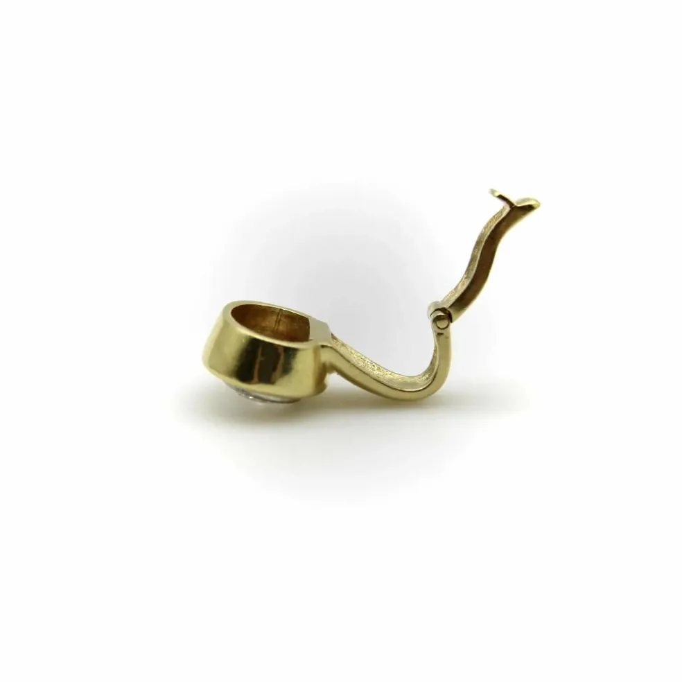 Pendentif en or jaune et diamant de 1 carat des années 1980