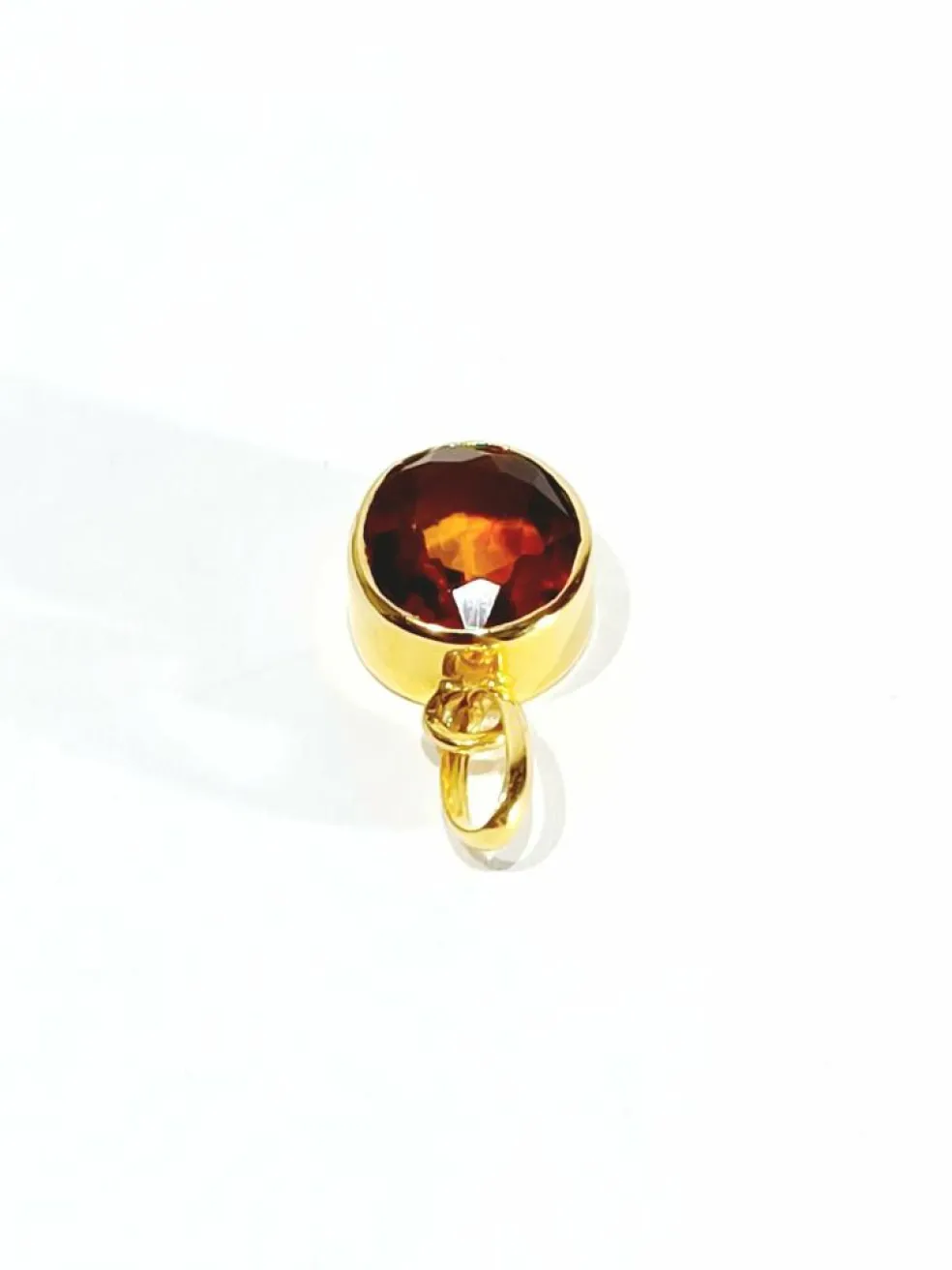 Pendentif en or jaune et citrine
