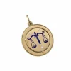 Pendentif en or jaune signe du Zodiac de la balance