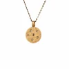 Pendentif en or jaune taille rose antique