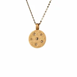Pendentif en or jaune taille rose antique