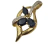 Pendentif en or, saphirs, diamants