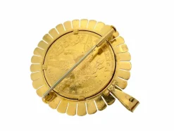 Pendentif et broche en or jaune avec pièce de dix dollars