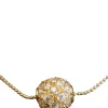 Pendentif et chaîne or jaune Pierres blanches
