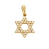 Pendentif Etoile de David or jaune et diamants