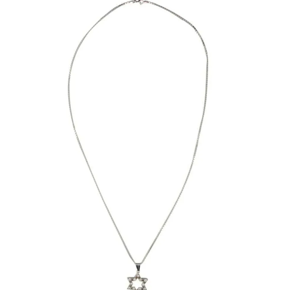 Pendentif Etoile Diamants et sa chaîne