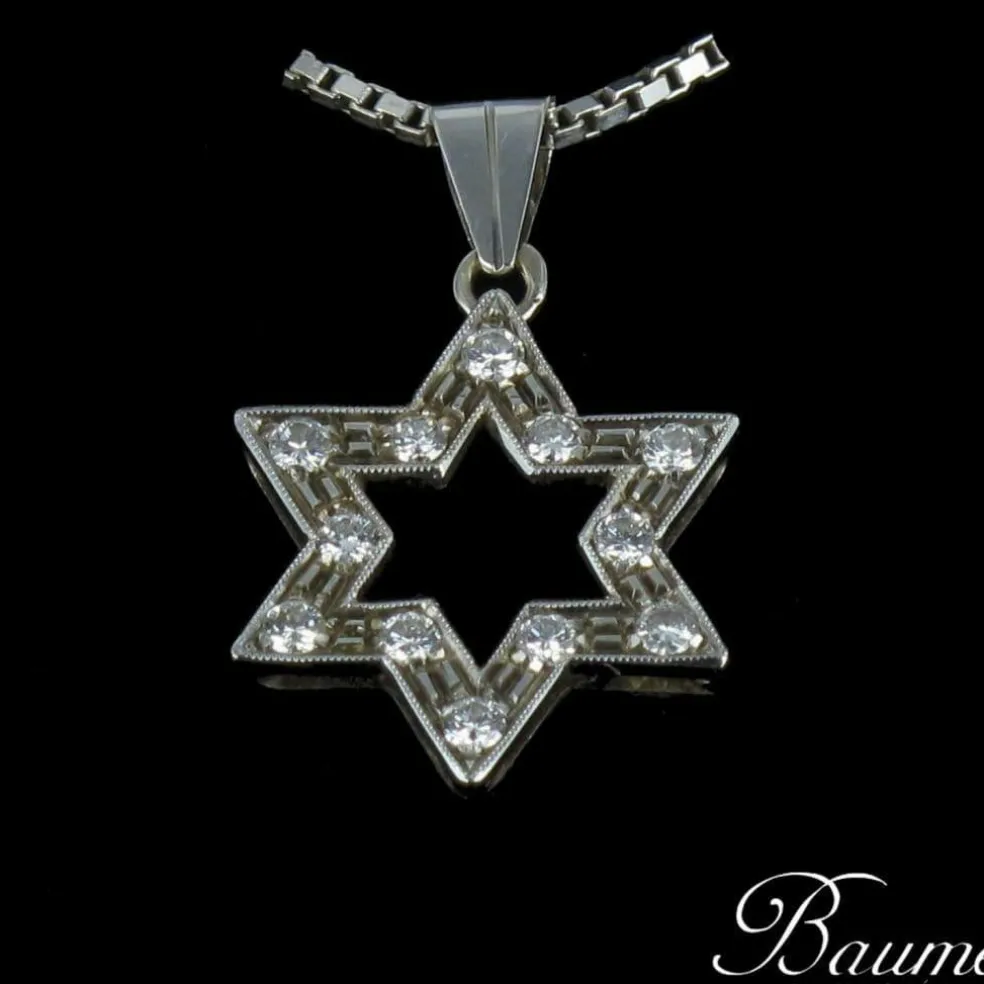 Pendentif Etoile Diamants et sa chaîne
