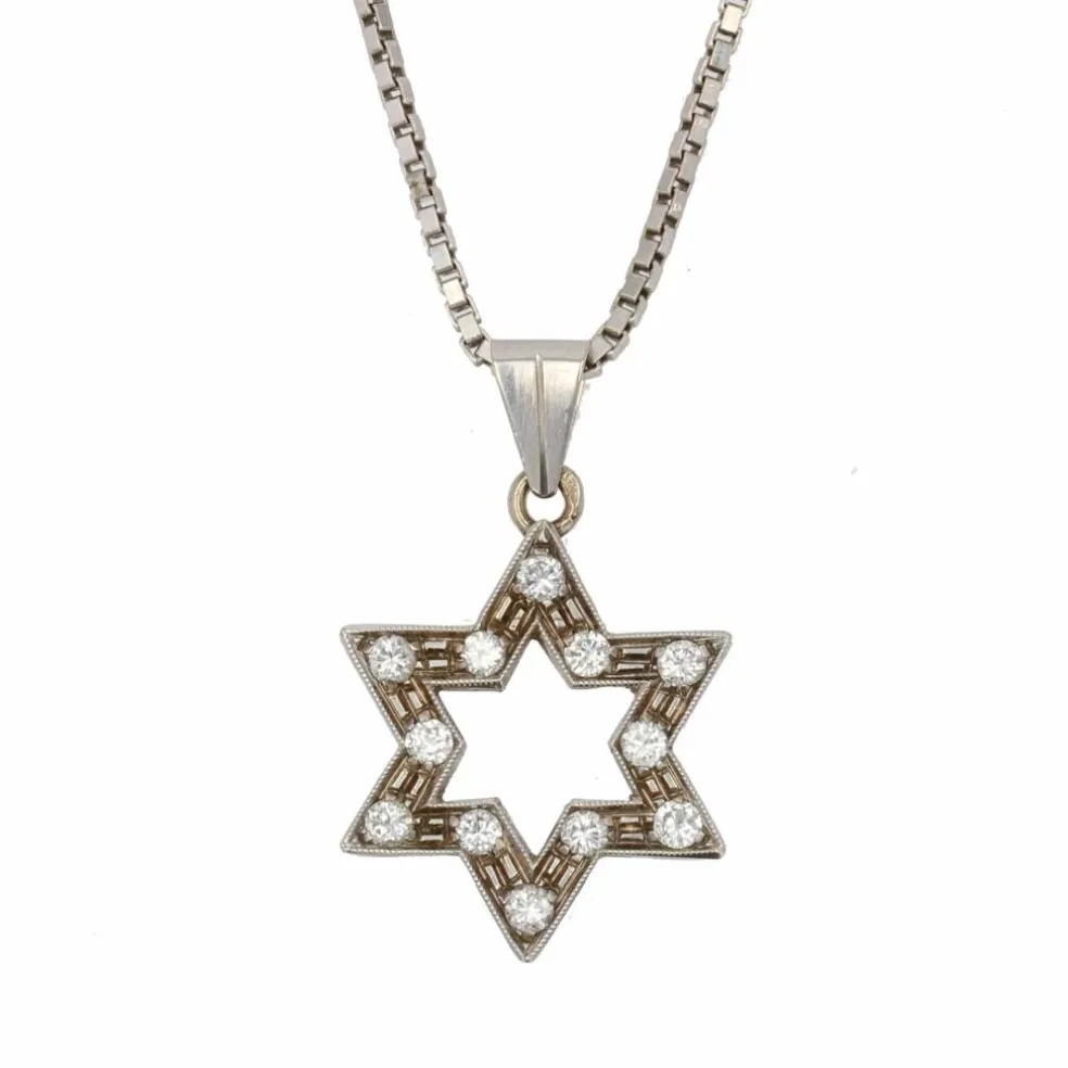 Pendentif Etoile Diamants et sa chaîne