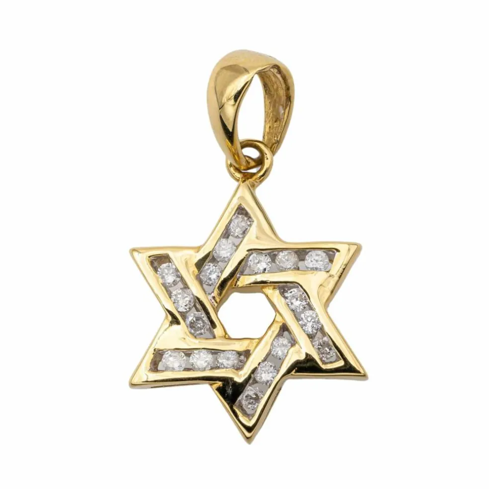 Pendentif Etoile Or jaune Diamant