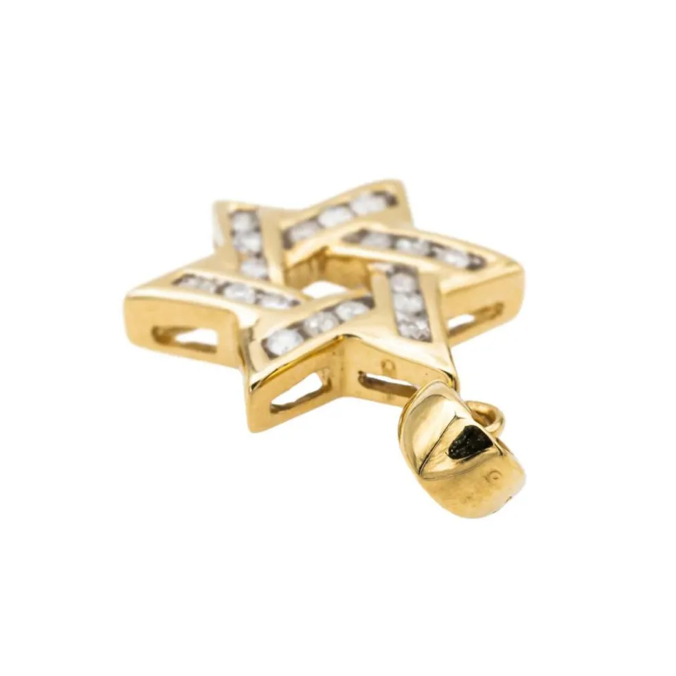 Pendentif Etoile Or jaune Diamant