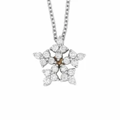 Pendentif Etoiles Or blanc et Diamants
