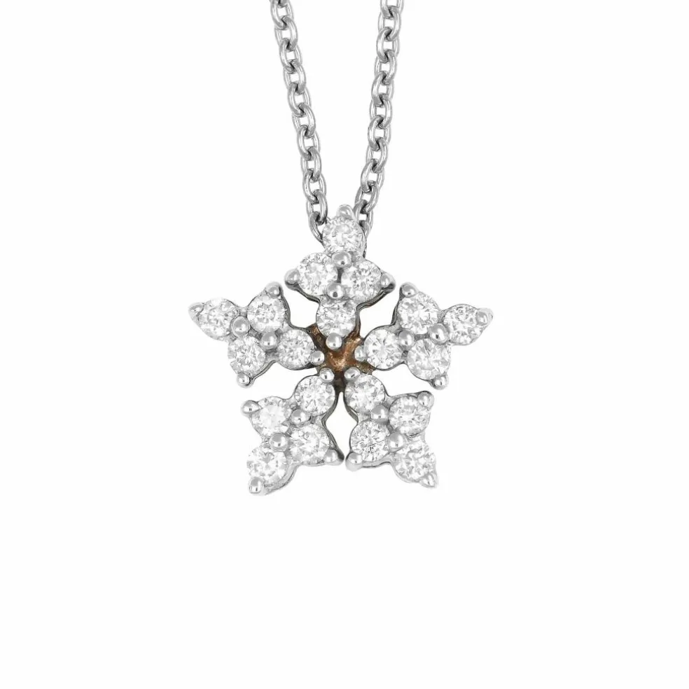 Pendentif Etoiles Or blanc et Diamants