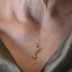 Pendentif flèche d'amour DODO en or rose