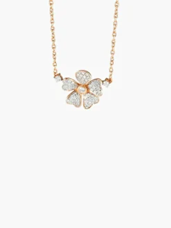 Pendentif Fleur Diamants