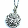 Pendentif fleur en diamants