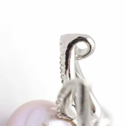 Pendentif fleur Or blanc Perle