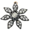 Pendentif Fleur Or jaune Diamant