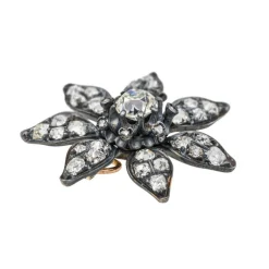 Pendentif Fleur Or jaune Diamant