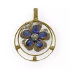 Pendentif fleur saphir et diamants