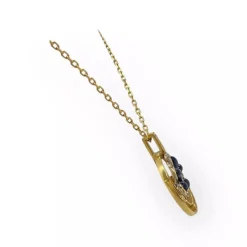 Pendentif fleur saphir et diamants