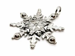 Pendentif Flocon Or blanc Diamant